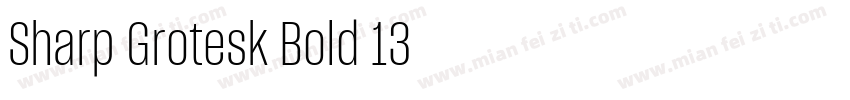 Sharp Grotesk Bold 13字体转换